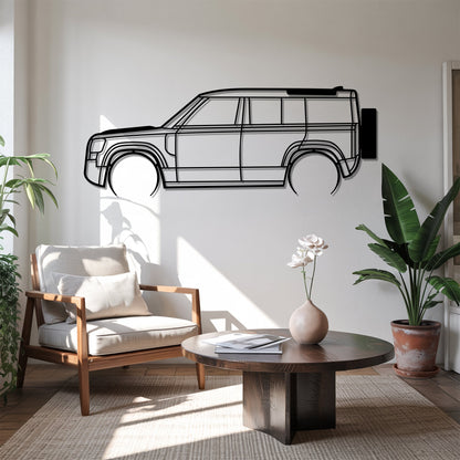 Defender II 110 Detailed – Kovová dekorácia na stenu auta