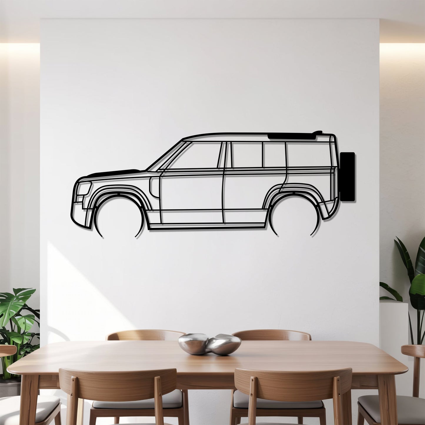 Defender II 110 Detailed – Kovová dekorácia na stenu auta