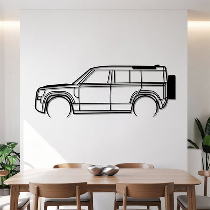 Defender II 110 Detailed – Kovová dekorácia na stenu auta