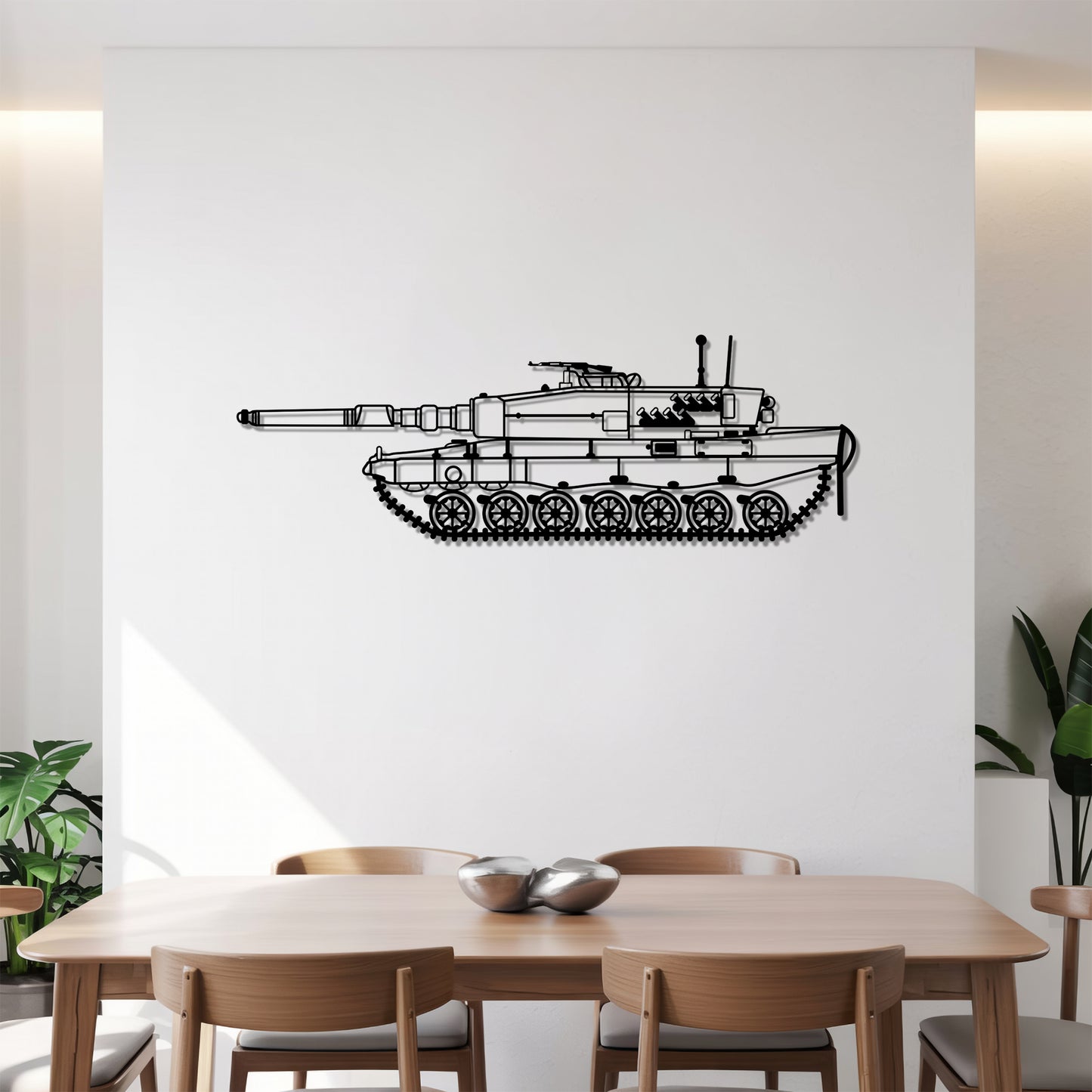 Leopard 2 – Kovová dekorácia na stenu tanku