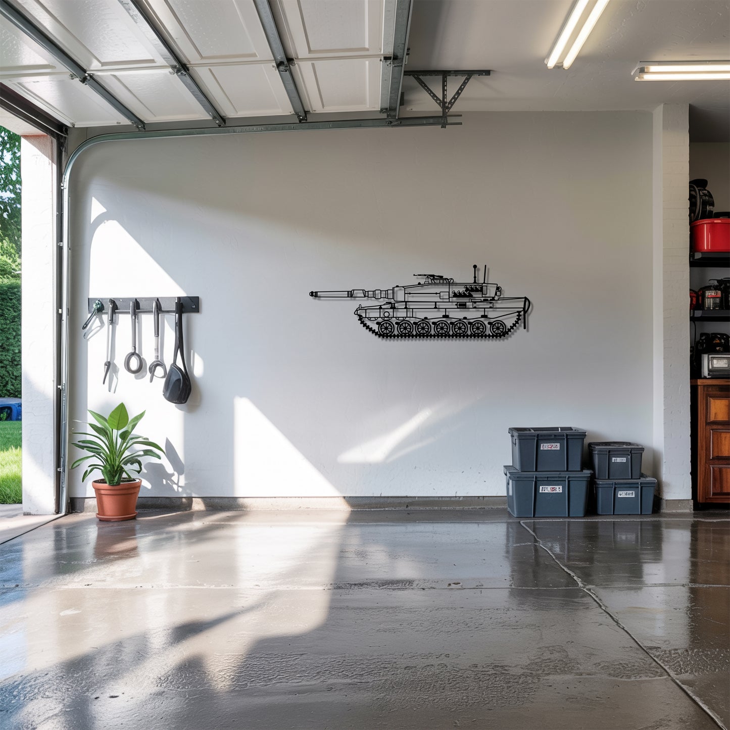 Leopard 2 – Kovová dekorácia na stenu tanku