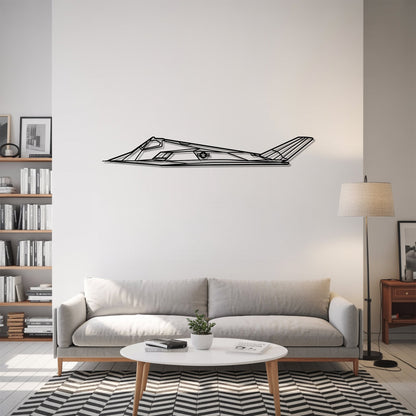 F-117 Nighthawk – Kovová dekorácia na stenu lietadla