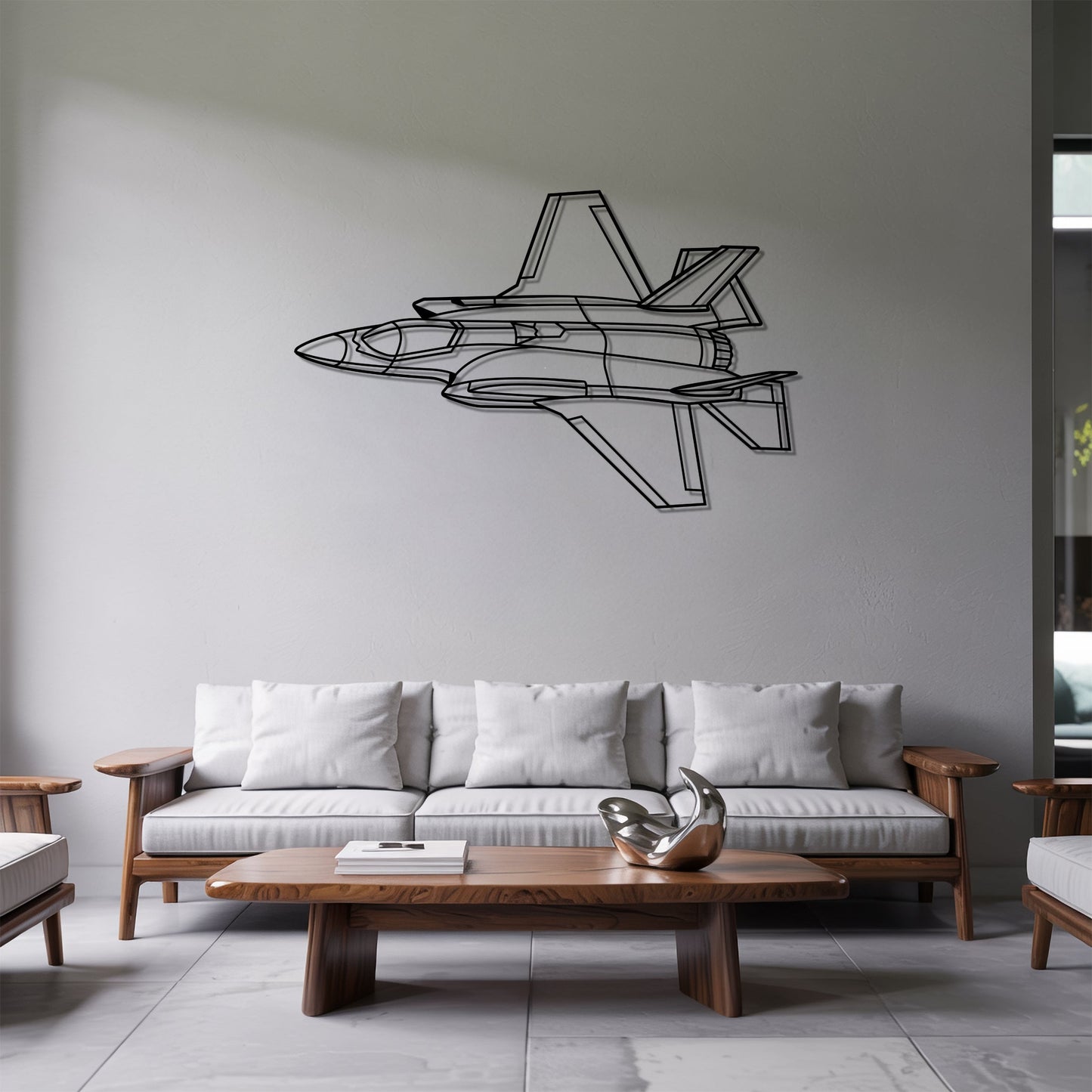 F35 – Kovová dekorácia na stenu lietadla