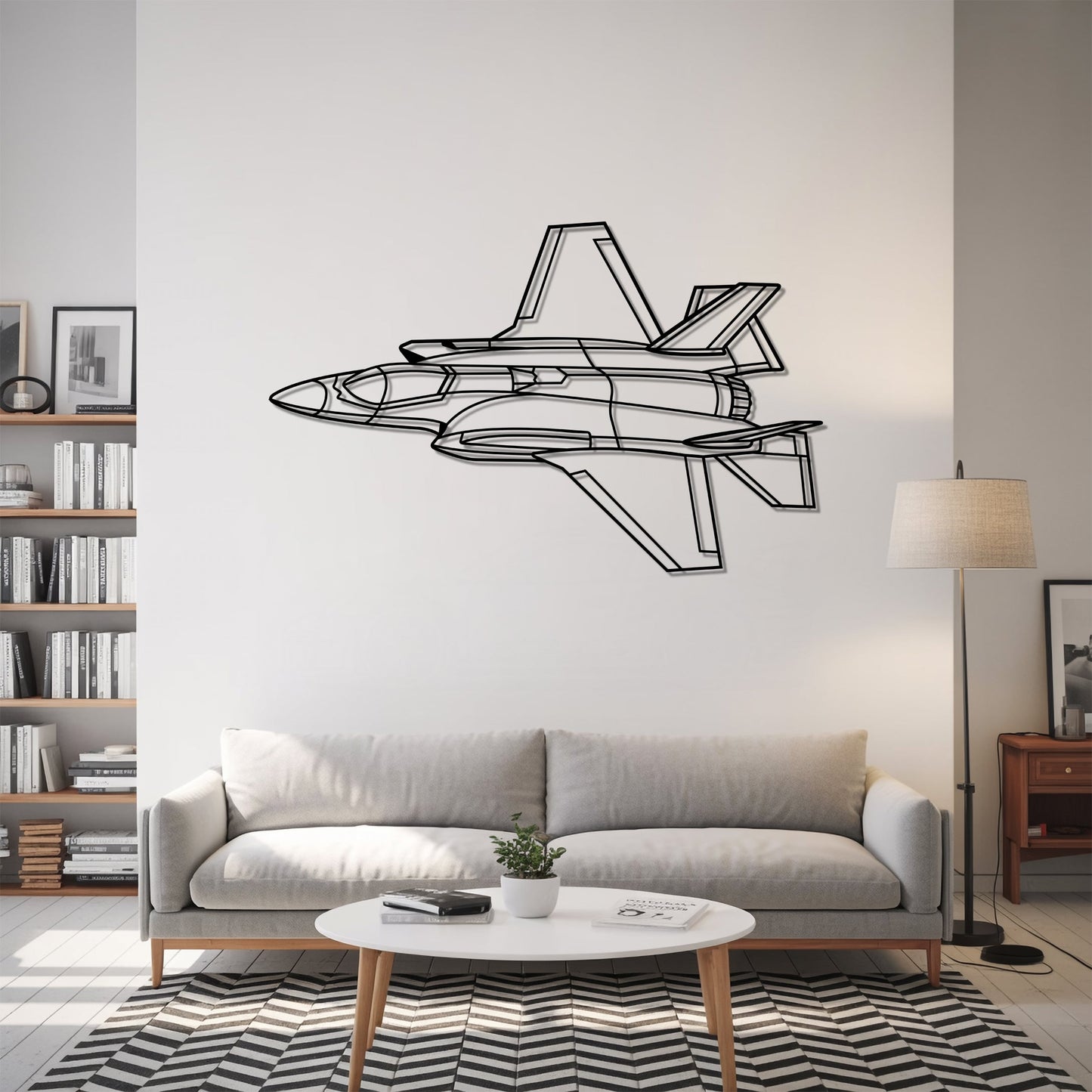 F35 – Kovová dekorácia na stenu lietadla
