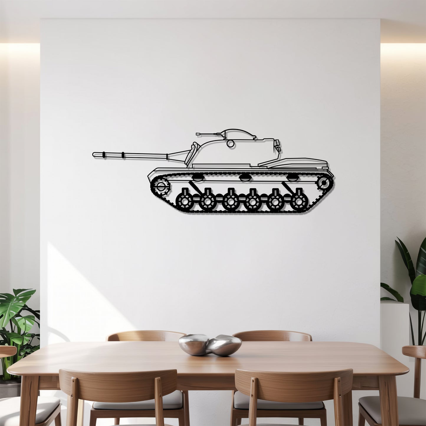 M48 Patton – Kovová dekorácia na stenu tanku