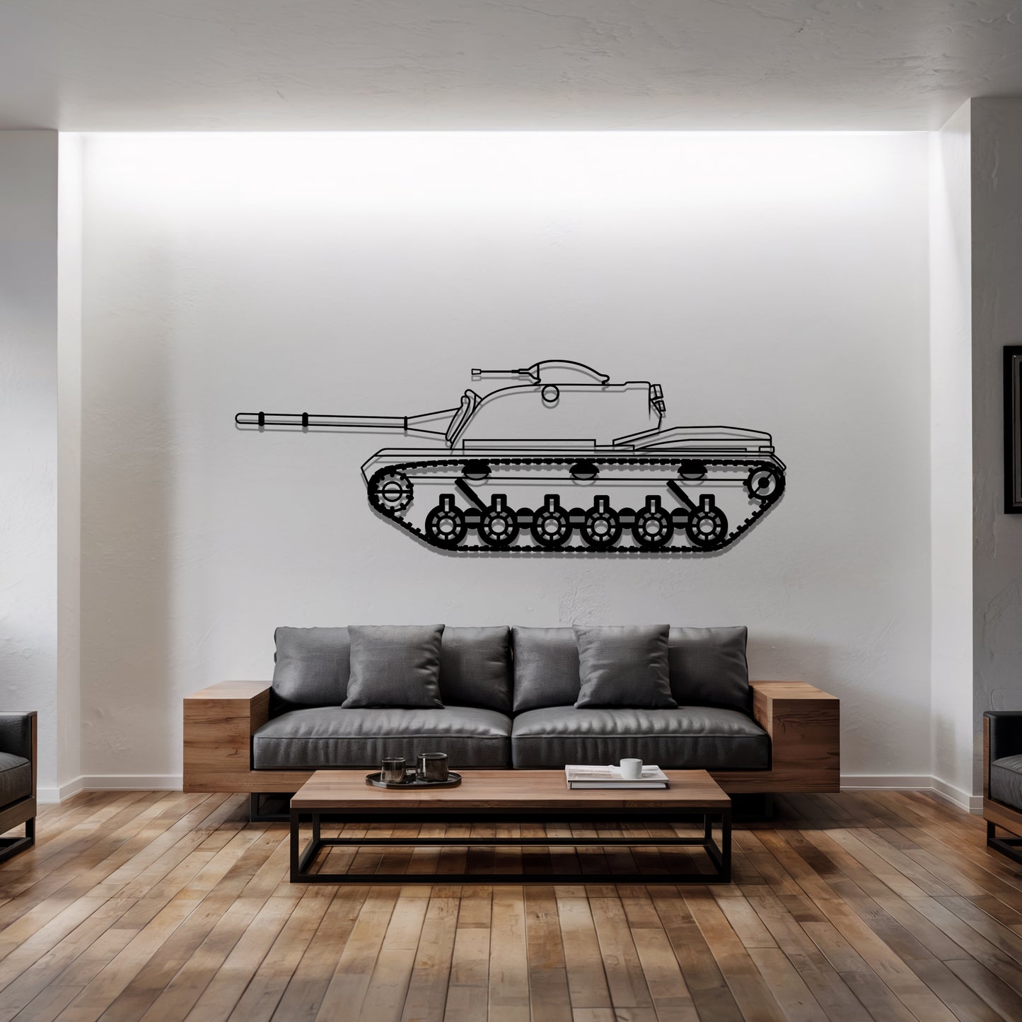 M48 Patton – Kovová dekorácia na stenu tanku