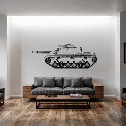 M48 Patton – Kovová dekorácia na stenu tanku