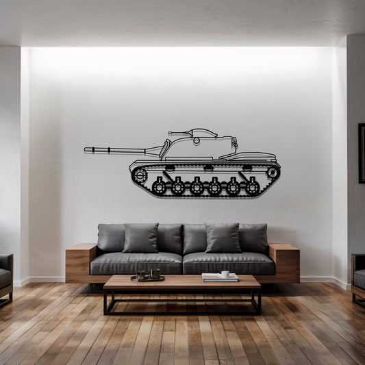 M48 Patton – Kovová dekorácia na stenu tanku