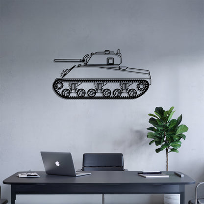 M4A2 Sherman – Kovová dekorácia na stenu tanku