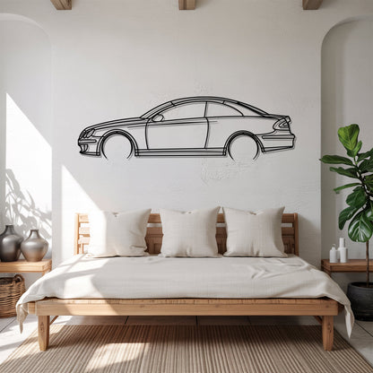 CLK W209 Detailed – Kovová dekorácia na stenu auta