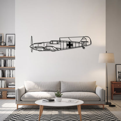 BF109 – Kovová dekorácia na stenu lietadla