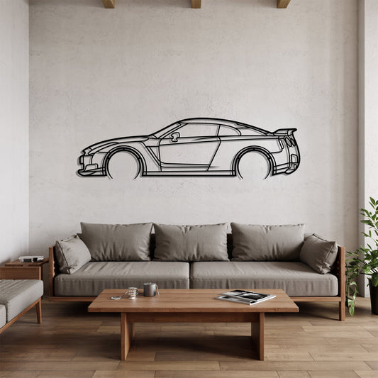 GTR R35 Detailed – Kovová dekorácia na stenu auta
