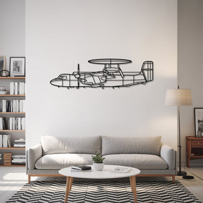 E-2D Hawkeye – Kovová dekorácia na stenu lietadla