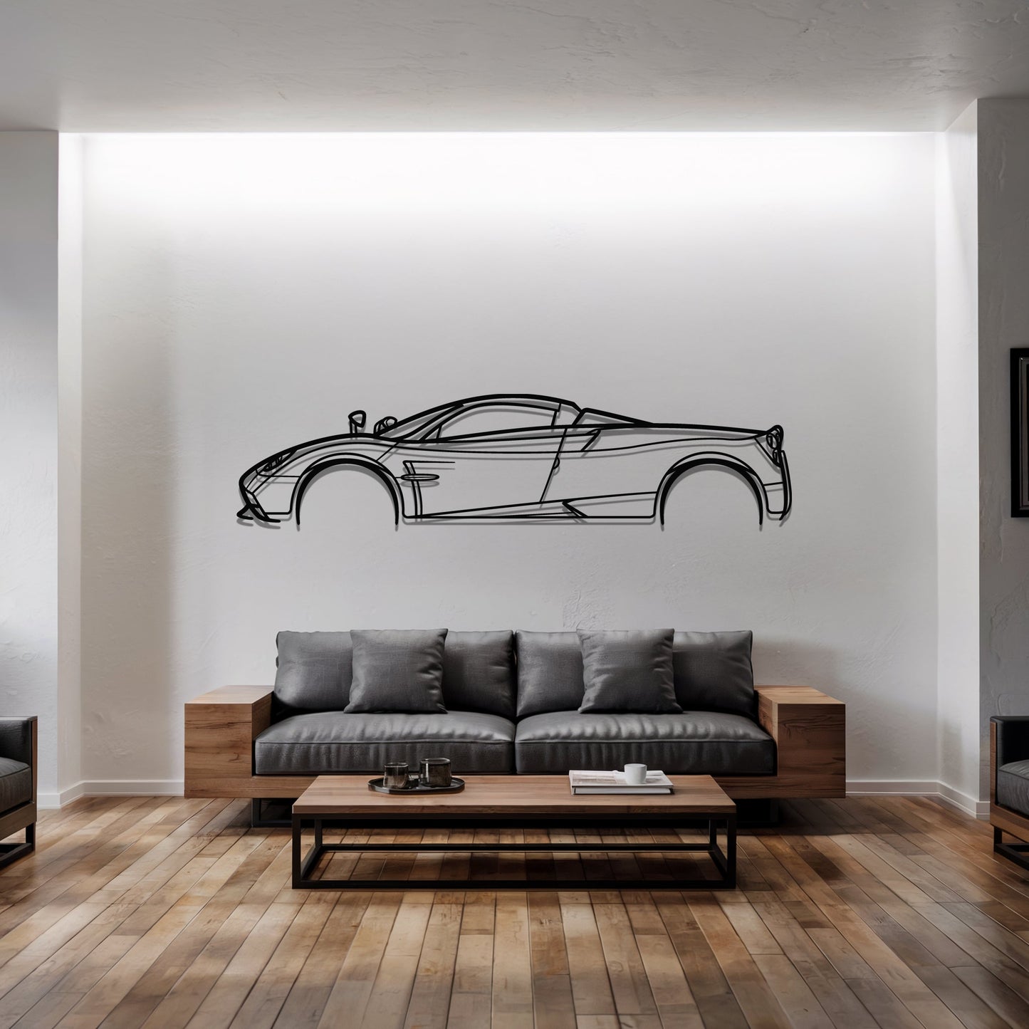 Huayra – Kovová dekorácia na stenu auta