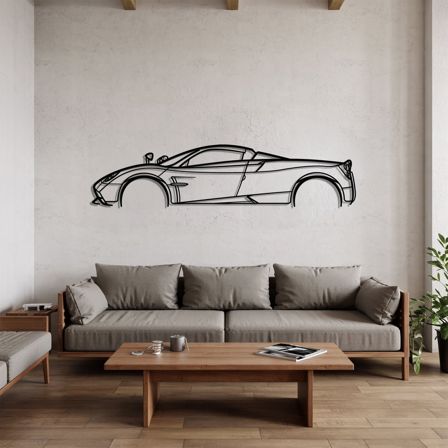 Huayra – Kovová dekorácia na stenu auta