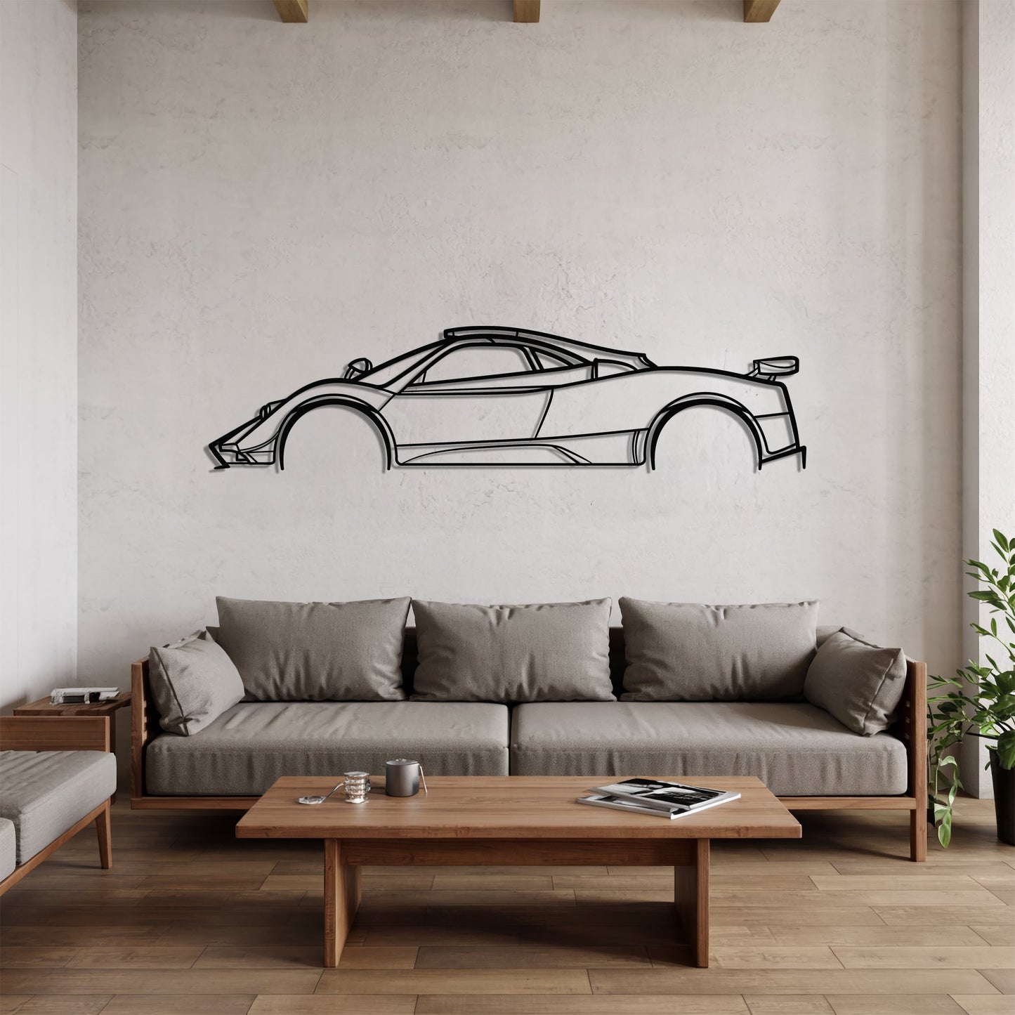 Zonda Cinque – Kovová dekorácia na stenu auta