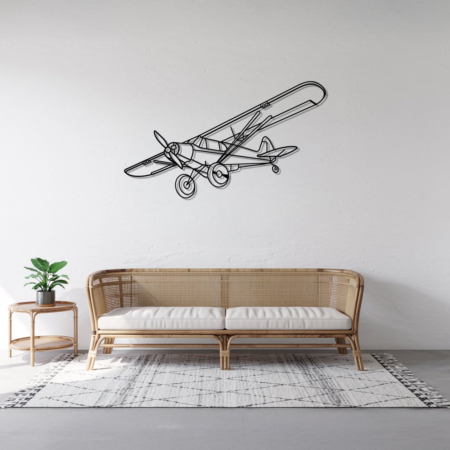 PA-18 Super Cub – Kovová dekorácia na stenu lietadla