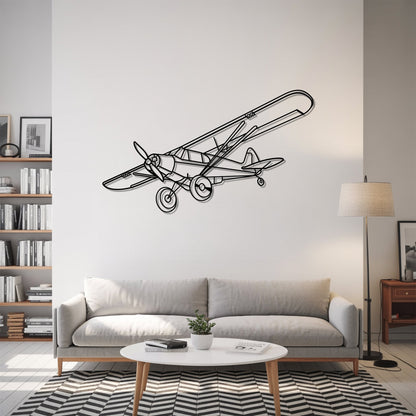 PA-18 Super Cub – Kovová dekorácia na stenu lietadla