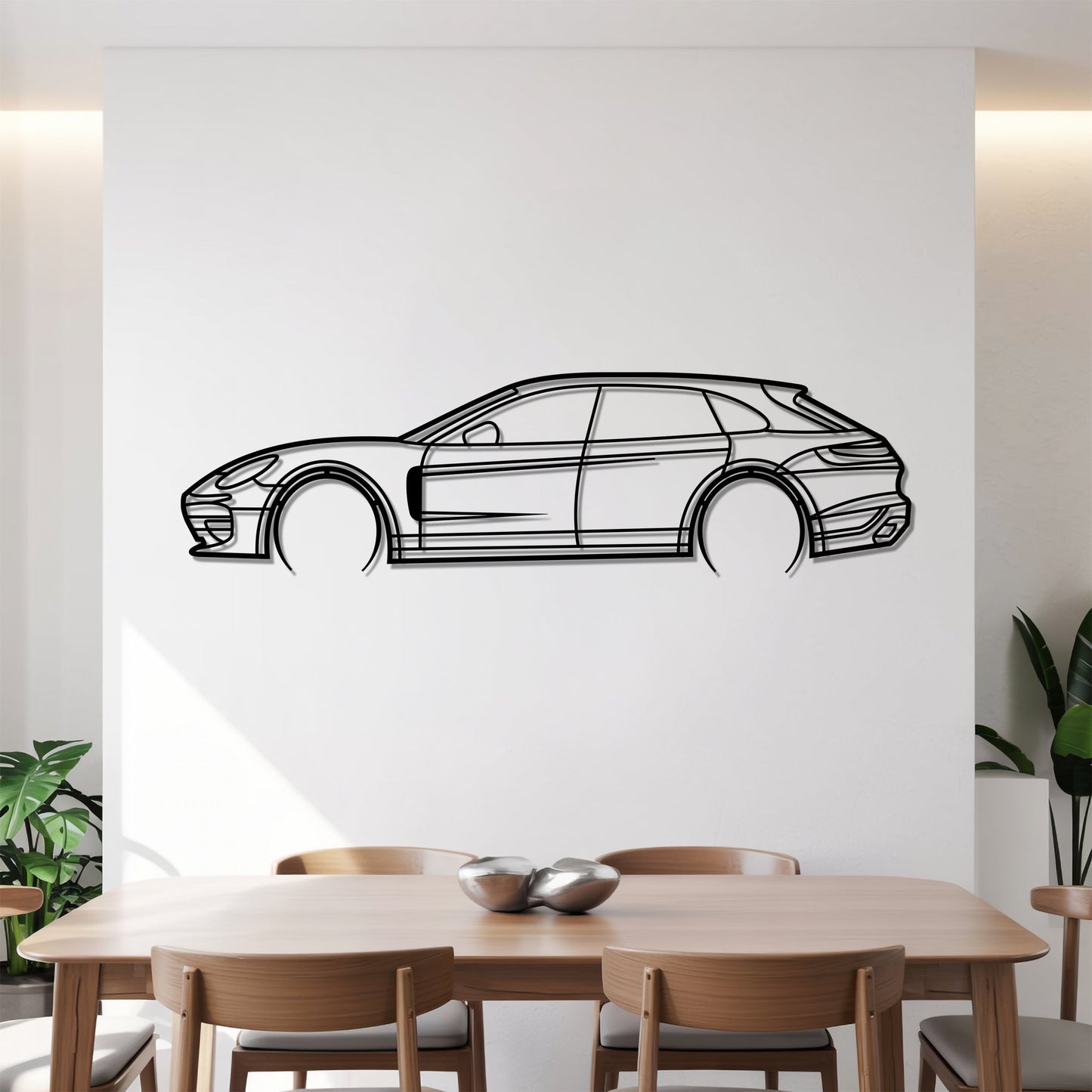 Panamera II Detailed – Kovová dekorácia na stenu auta