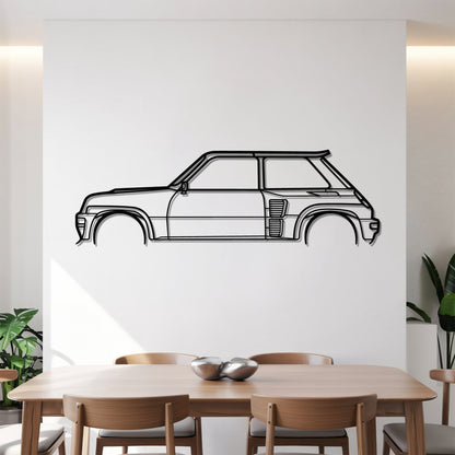 5 Turbo – Kovová dekorácia na stenu auta