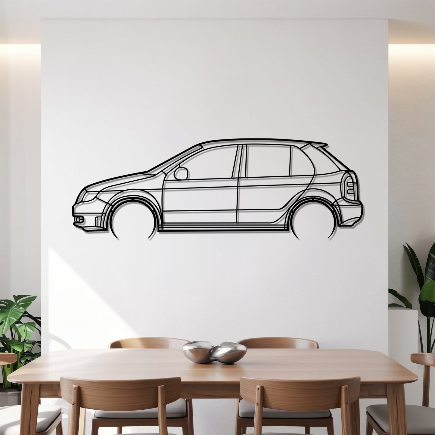 Fabia I Detailed – Kovová dekorácia na stenu auta