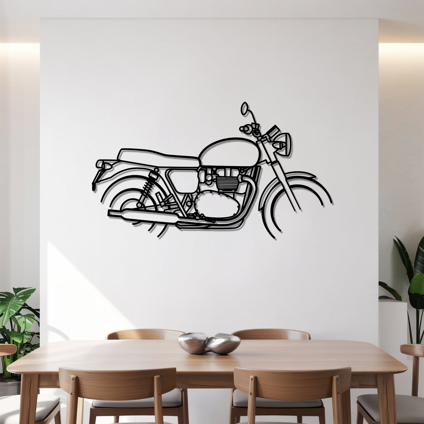 Bonneville T120 – Kovová dekorácia na stenu motorky