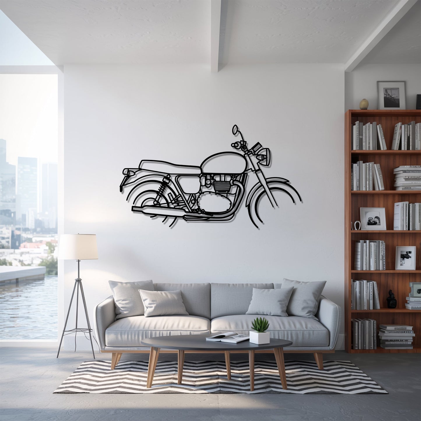 Bonneville T120 – Kovová dekorácia na stenu motorky