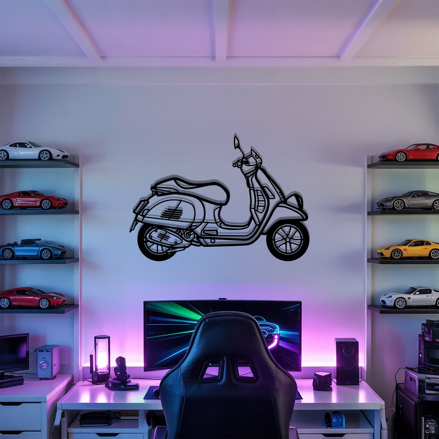 GTS 300 Detailed – Kovová dekorácia na stenu motorky