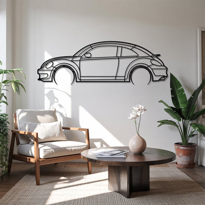 Beetle Turbo Detailed – Kovová dekorácia na stenu auta