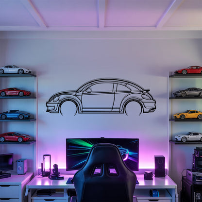 Beetle Turbo Detailed – Kovová dekorácia na stenu auta
