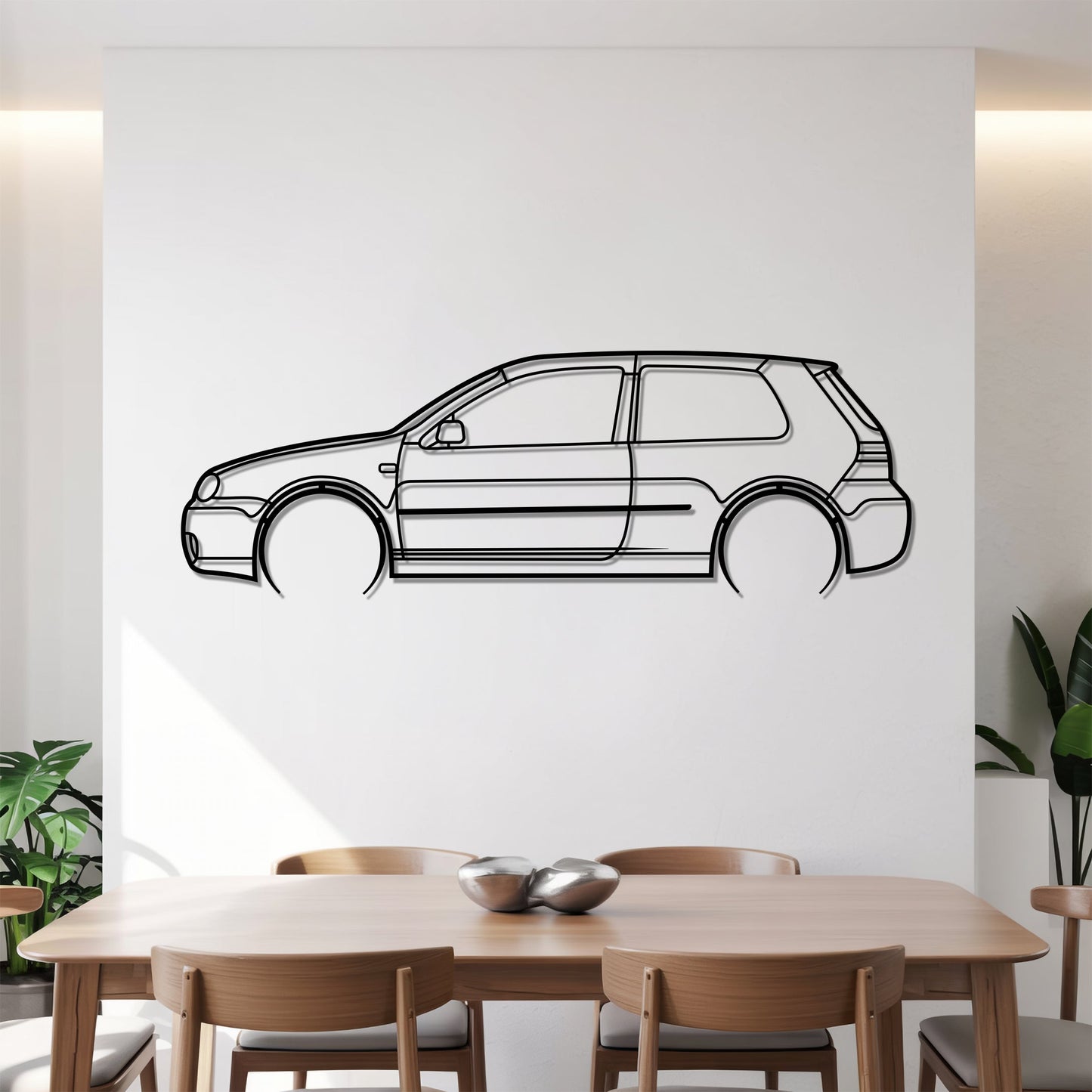 Golf IV R32 Detailed – Kovová dekorácia na stenu auta