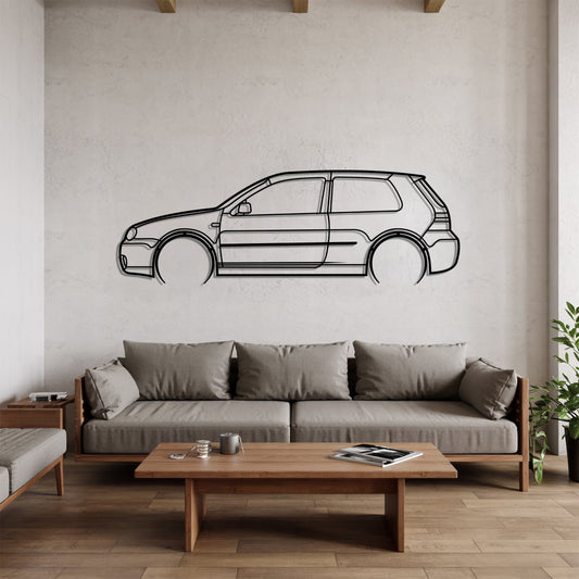 Golf IV R32 Detailed – Kovová dekorácia na stenu auta