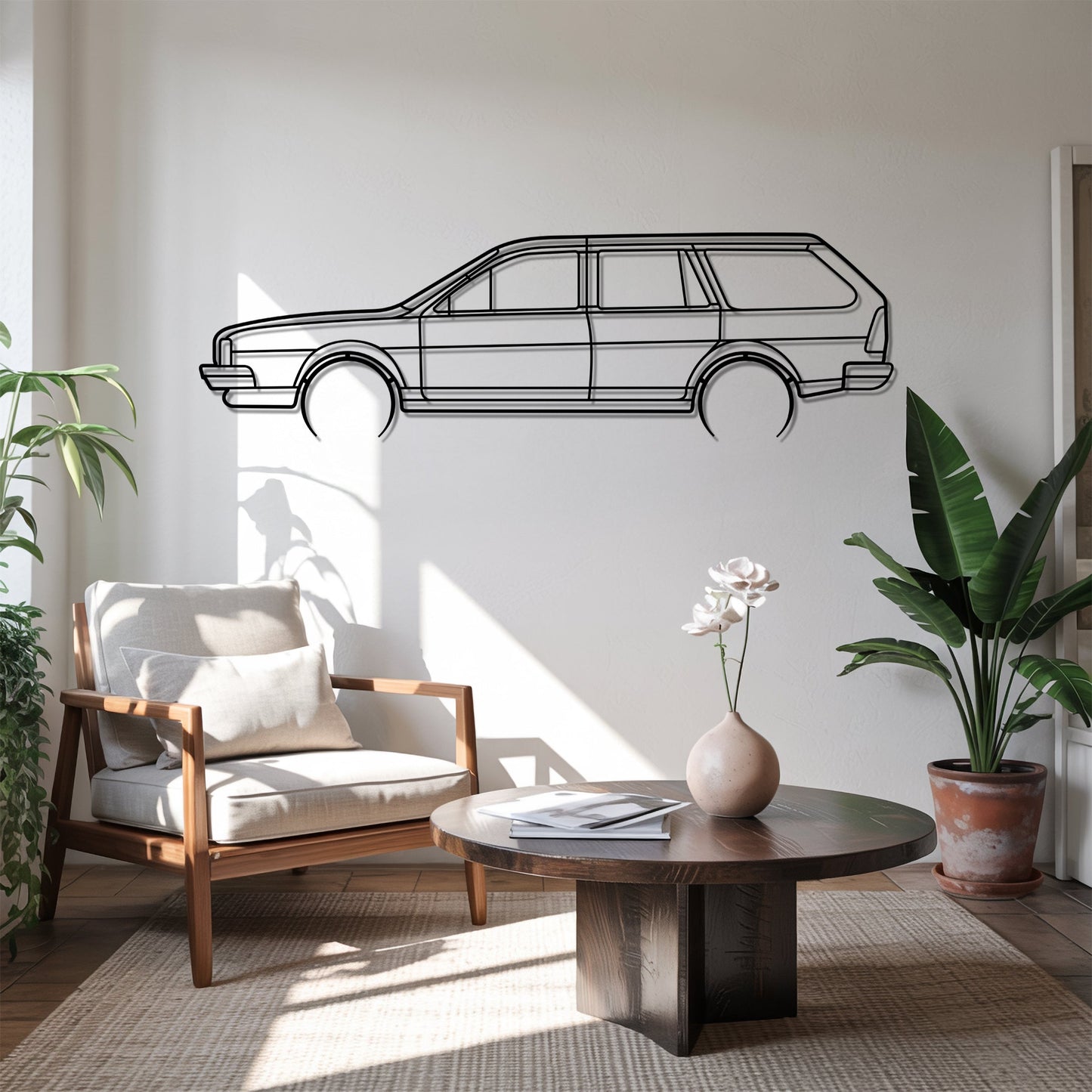 Passat B2 Variant Detailed – Kovová dekorácia na stenu auta