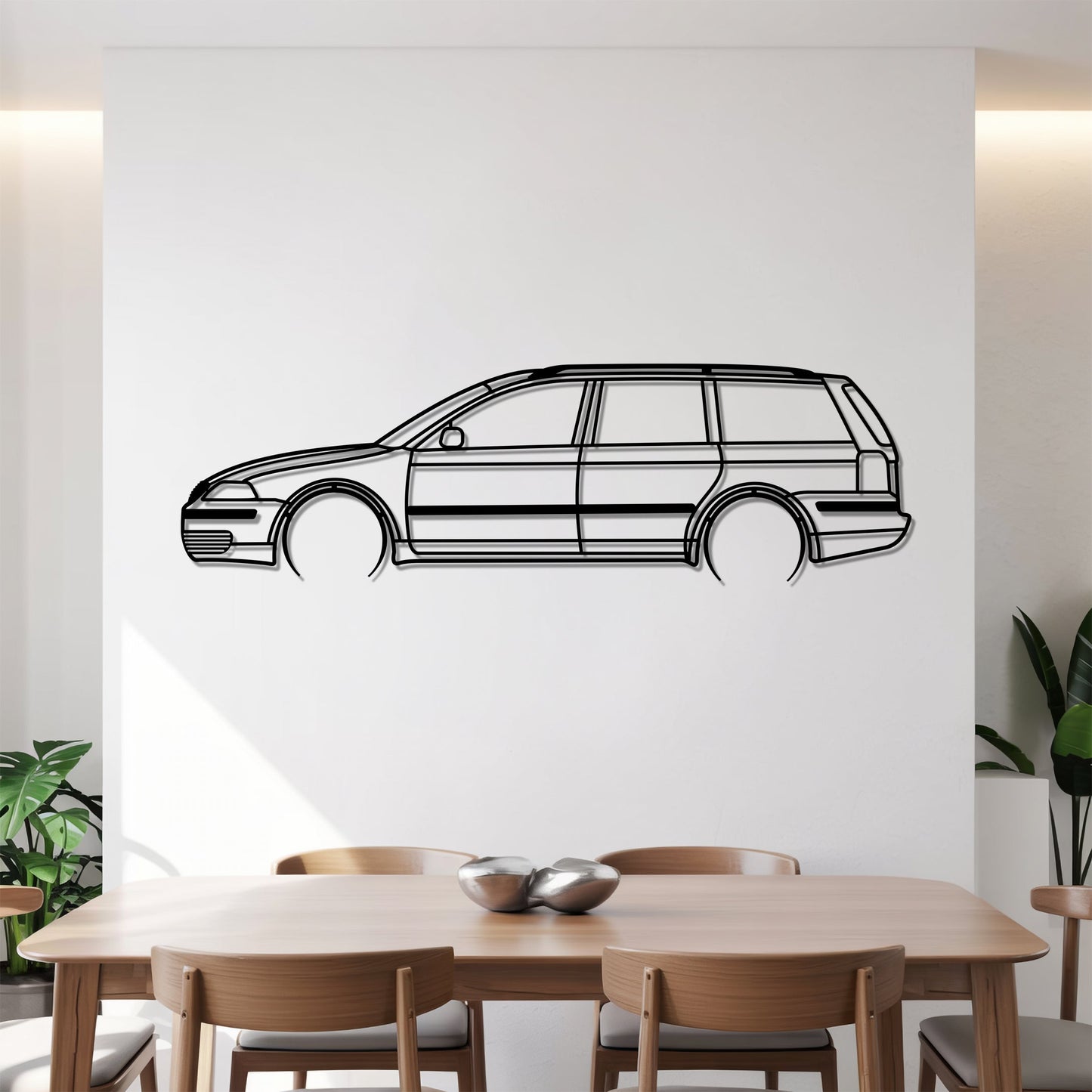 Passat B5 Variant Detailed – Kovová dekorácia na stenu auta