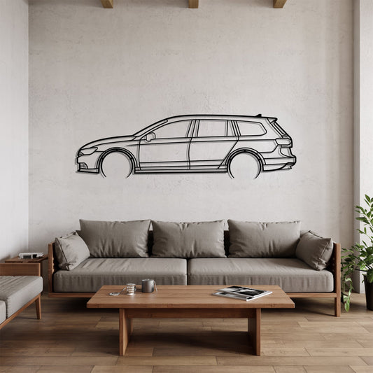 Passat B8 Variant Detailed – Kovová dekorácia na stenu auta