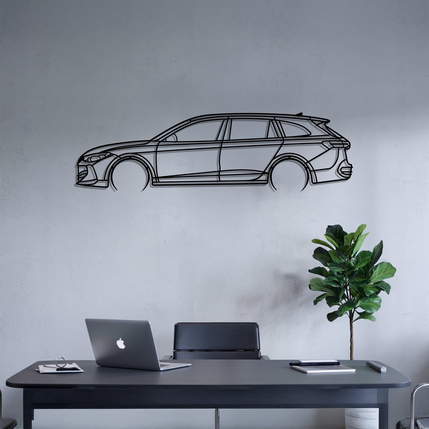 Passat B9 Variant Detailed – Kovová dekorácia na stenu auta