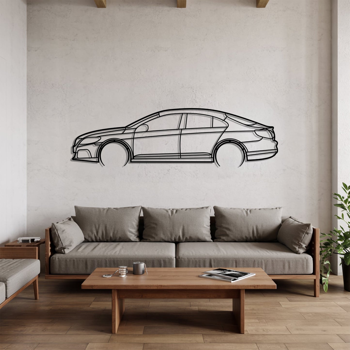 Passat CC Detailed – Kovová dekorácia na stenu auta