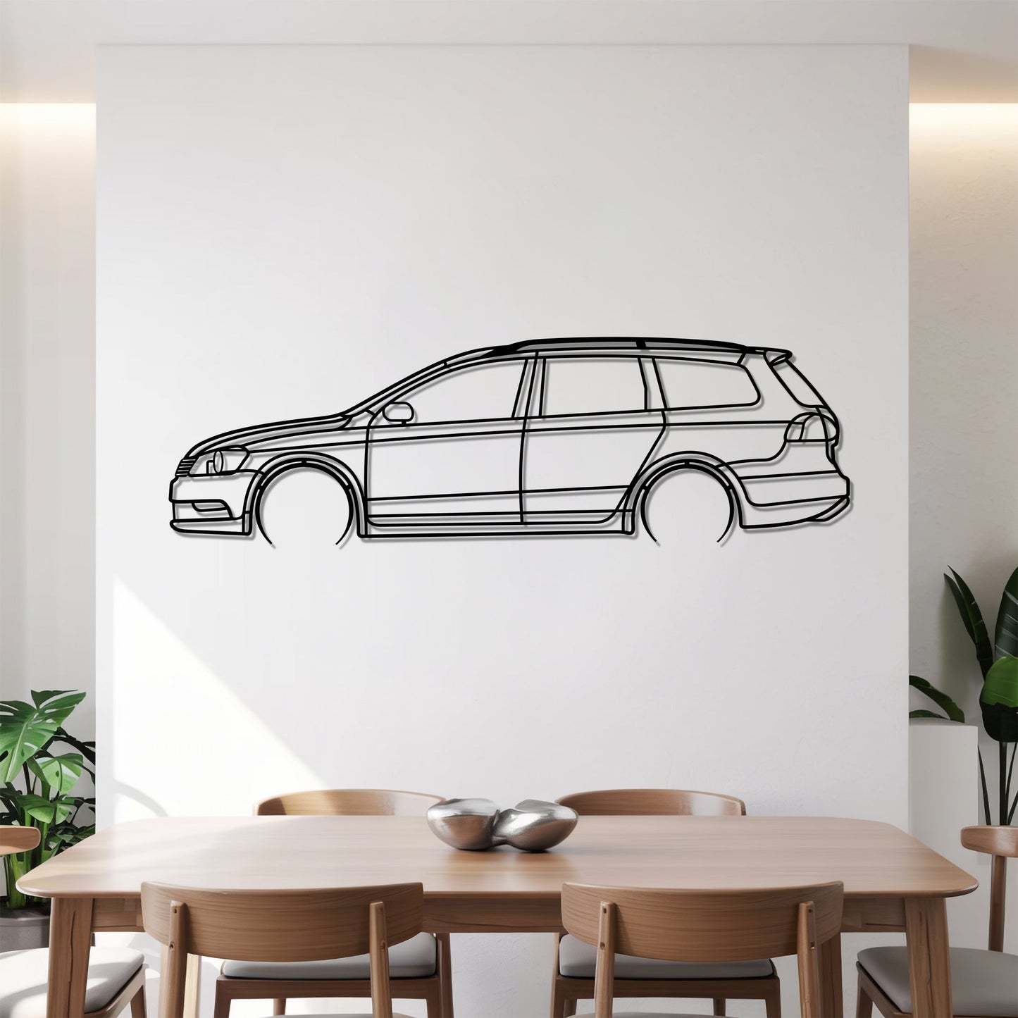 Passat B7 Variant Detailed – Kovová dekorácia na stenu auta