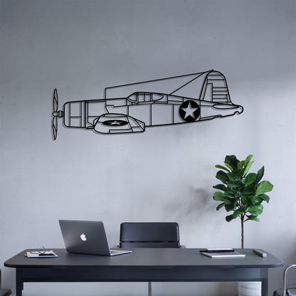 F4U Corsair – Kovová dekorácia na stenu lietadla