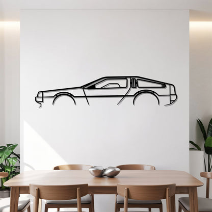 DeLorean Detailed – Kovová dekorácia na stenu auta