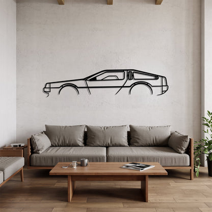 DeLorean Detailed – Kovová dekorácia na stenu auta