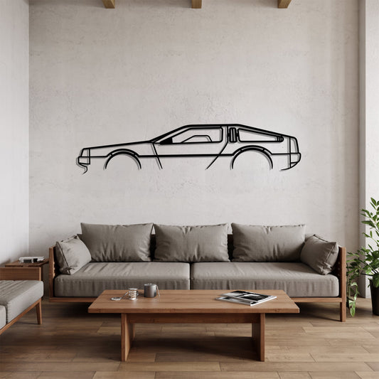DeLorean Detailed – Kovová dekorácia na stenu auta