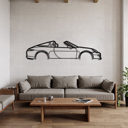 911 Targa – Kovová dekorácia na stenu auta