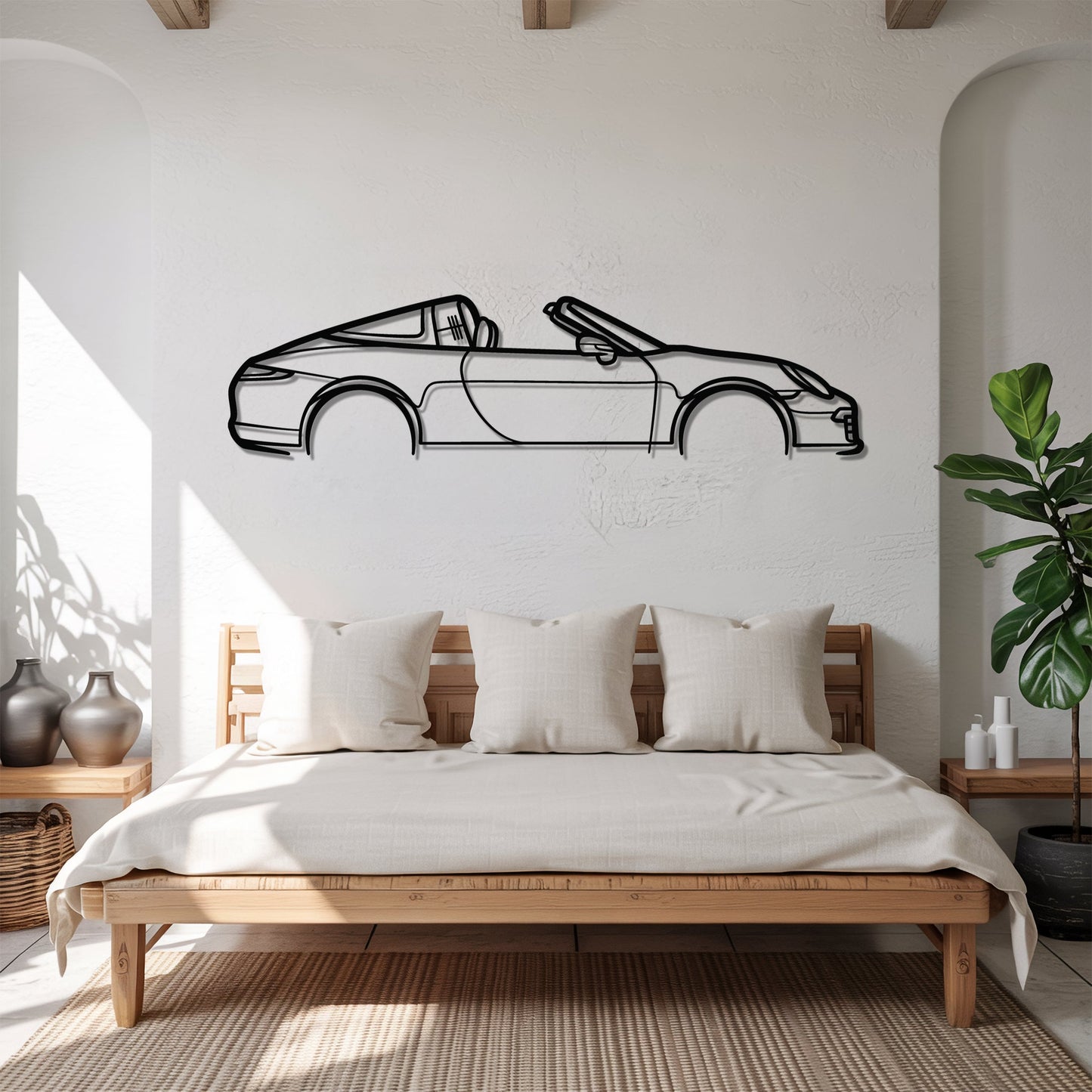 911 Targa – Kovová dekorácia na stenu auta